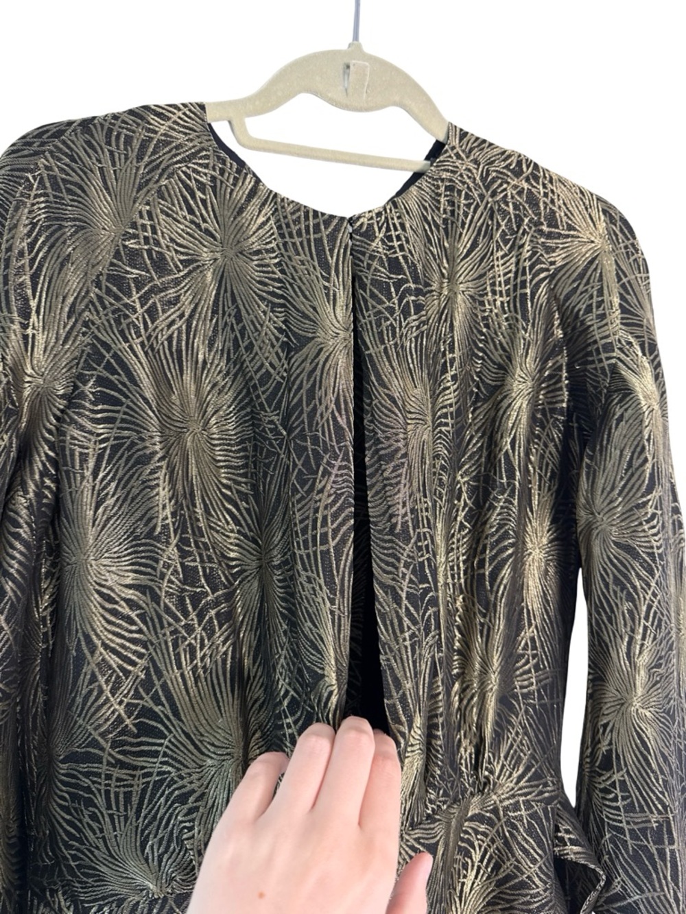 Yves Saint Laurent Gold Shimmer Cocktail Mini Dress - Picture 16 of 16
